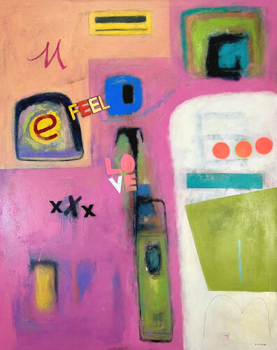 Love Retro di Joejene C. Santos, Pittura in vendita su Singulart