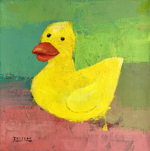 Yellow Duck di Joejene C. Santos, Pittura in vendita su Singulart