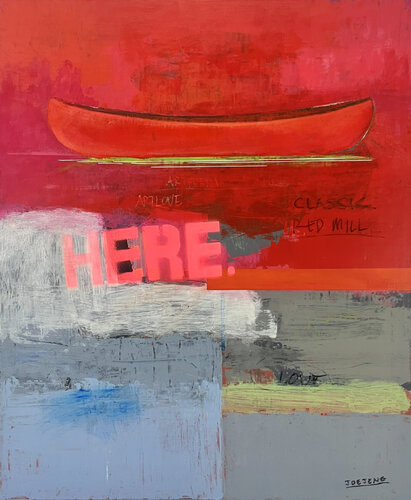 Red Mill by Joejene C. Santos, Painting for Sale on Singulart