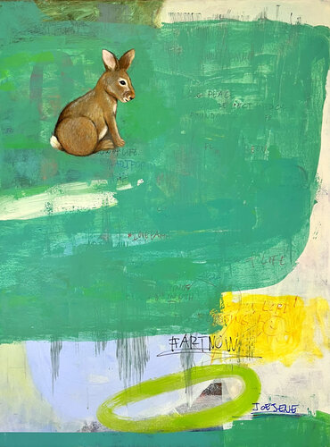 Flowing Green by Joejene C. Santos, Painting for Sale on Singulart