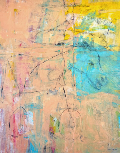 A Cowboy  And His Blue Horse par Joejene C. Santos, Peinture en vente sur Singulart