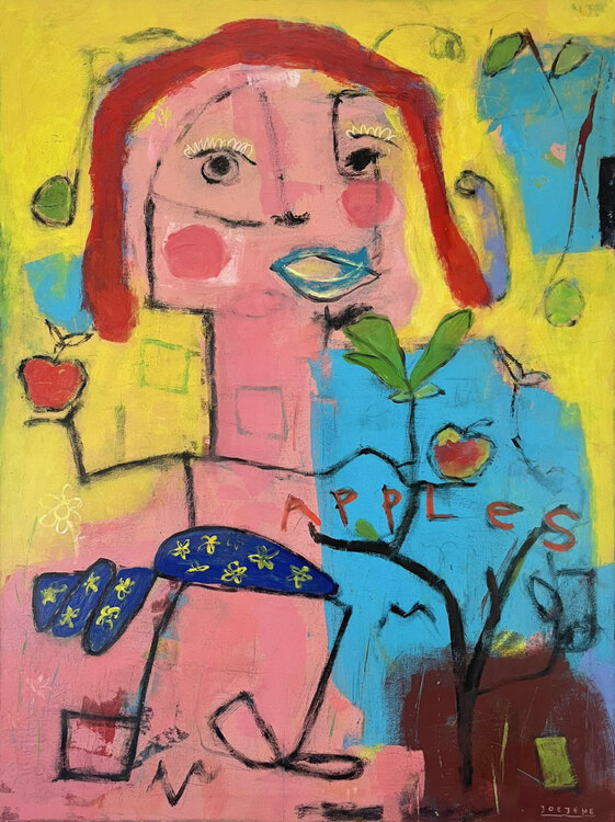 A Young Girl With Red Apple Joejene C. Santos
