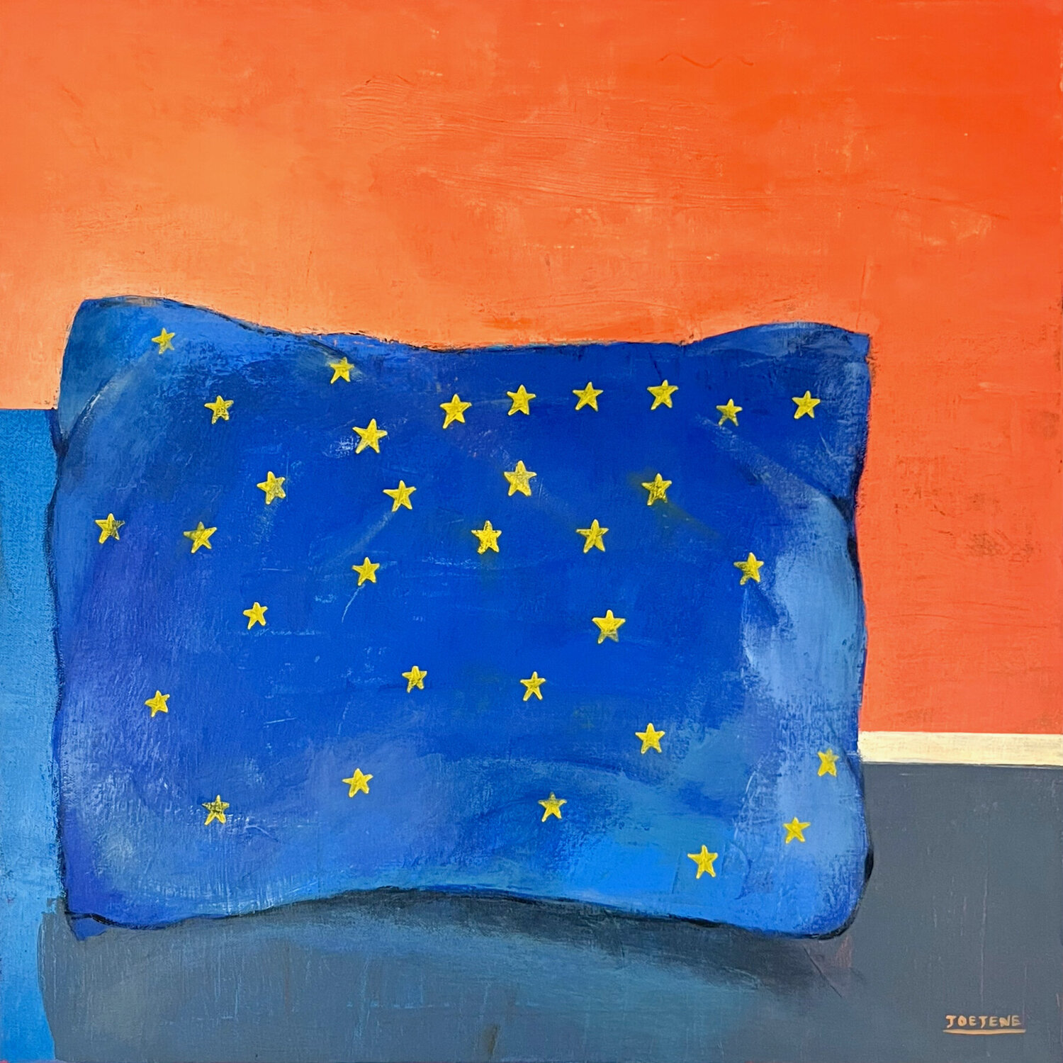 Blue Pillow With Stars Joejene C. Santos