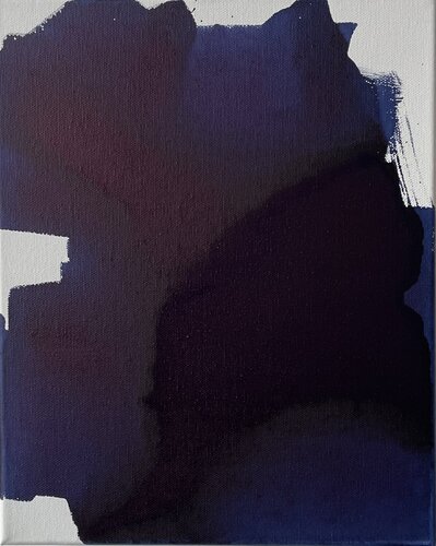 Petit Indigo 2023  24 x 30 x 4.5 cm von Joëlle Cabanne, Malerei kaufen auf Singulart