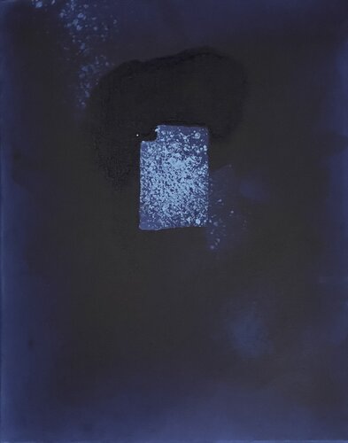 Indigo Anima #20 24 x 30 x 4.5 cm von Joëlle Cabanne, Malerei kaufen auf Singulart