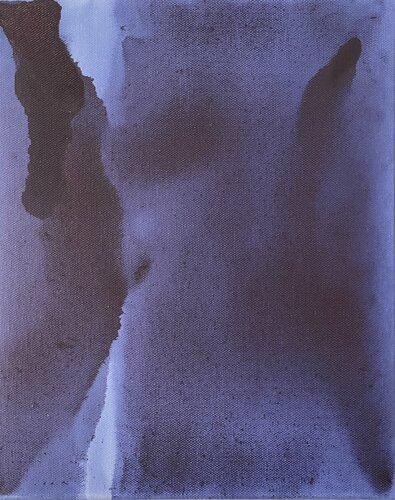 Indigo Anima #07 24 x 30 x 4.5 cm van Joëlle Cabanne, Schilderij te koop op Singulart