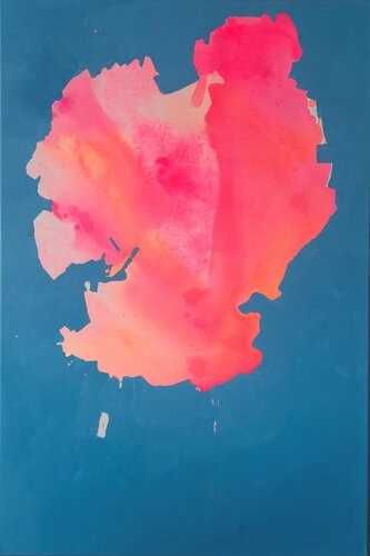 Atoll et bubble gum von Joëlle Cabanne, Malerei kaufen auf Singulart