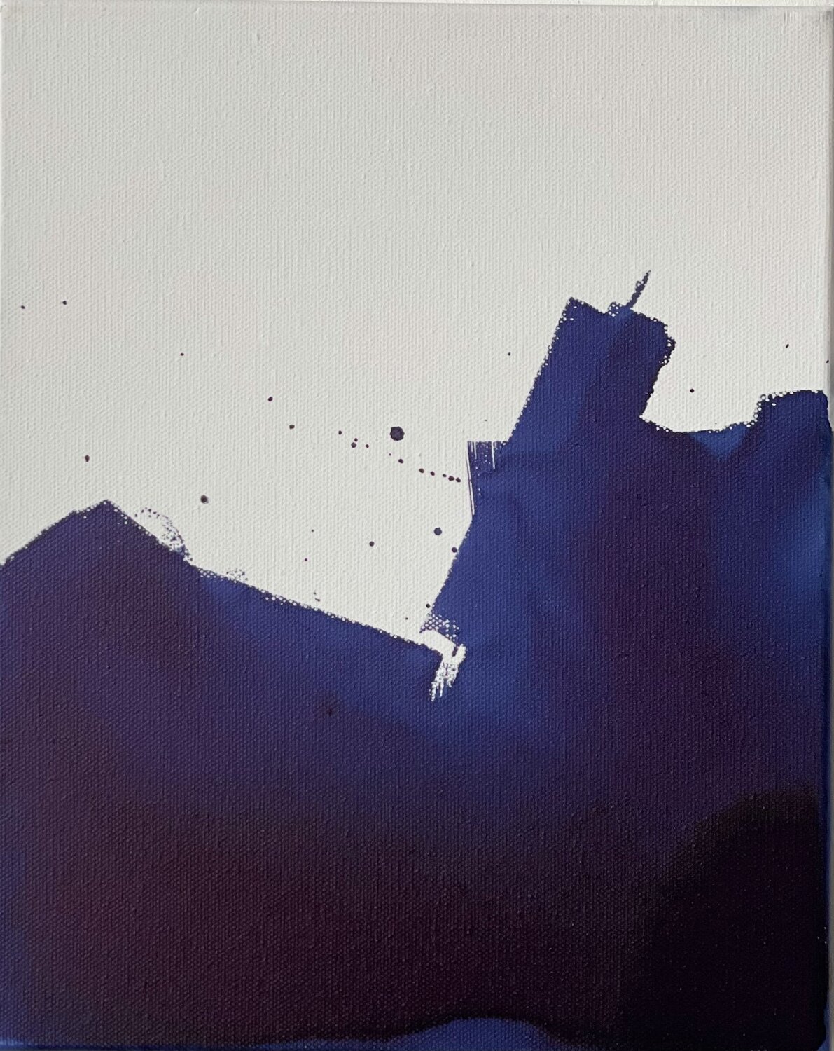 Indigo Anima  24 x 30 x 4.5 cm Joëlle Cabanne Originalgemälde zu verkaufen