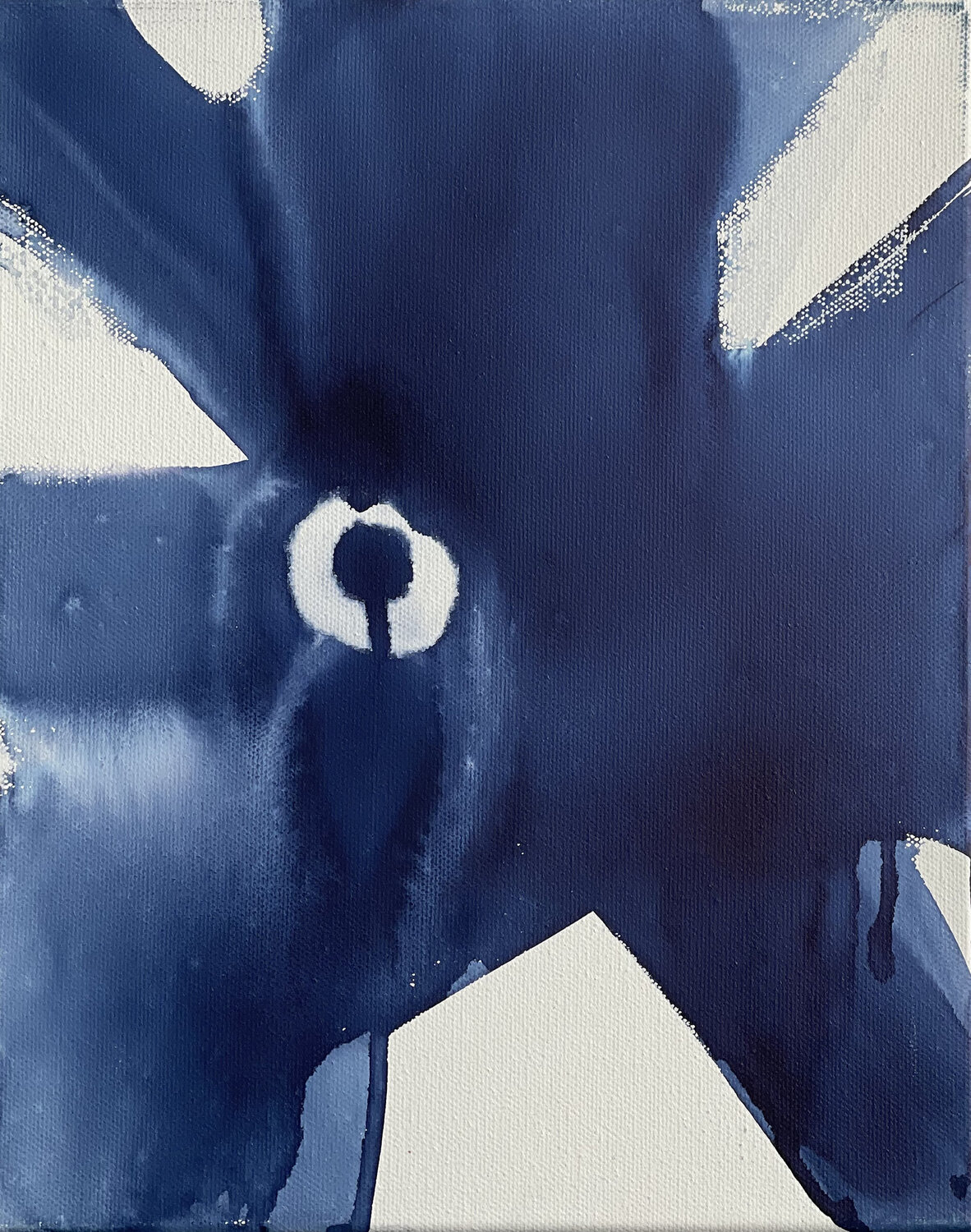 Indigo Anima#05  24 x 30 x 4.5 cm Joëlle Cabanne Originalgemälde zu verkaufen
