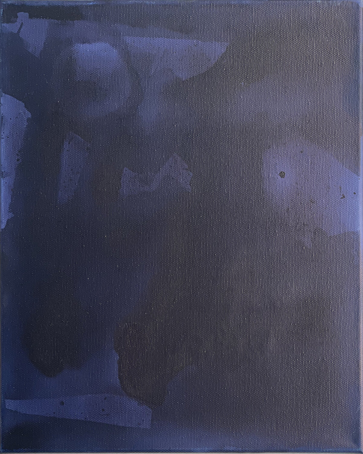 Indigo Anima #17 24 x 30 x 4.5 cm Joëlle Cabanne Originalgemälde zu verkaufen