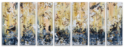 Golden Waterfall by Alex Senchenko, 油畫 for Sale on Singulart