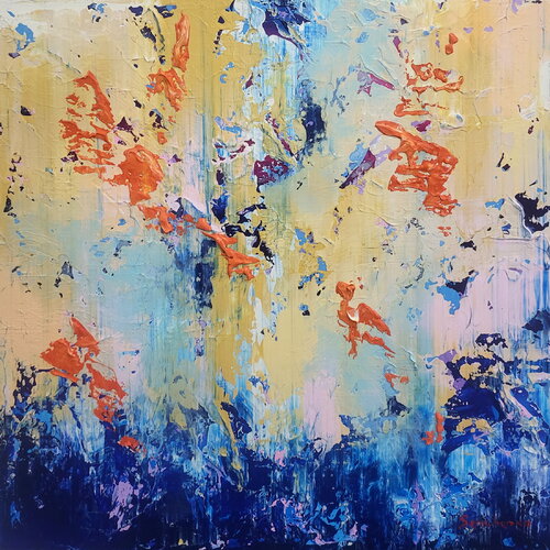 Golden Chaos by Alex Senchenko, 油畫 for Sale on Singulart