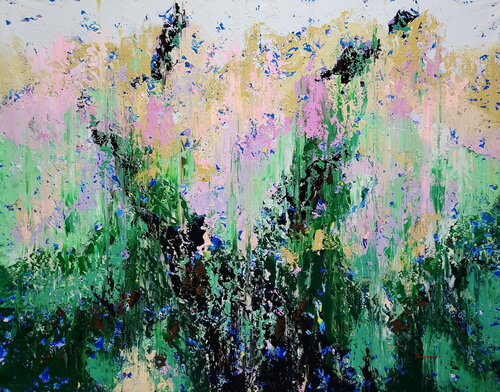 Green Depth by Alex Senchenko, Painting for Sale on Singulart