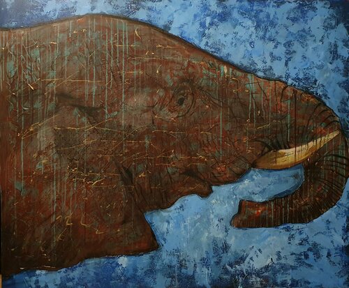 Elephant di Viktoria Adkozalova, Pittura in vendita su Singulart