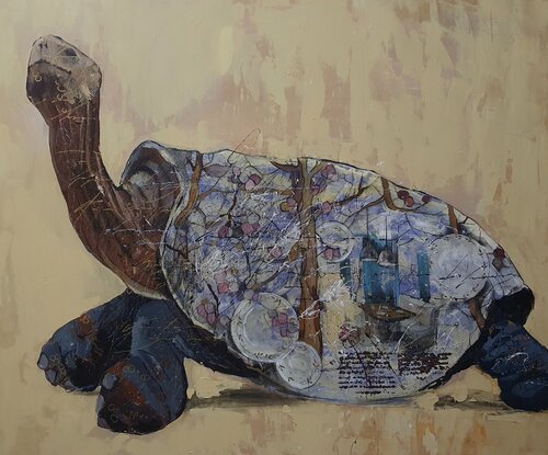 Elephant tortoise van Viktoria Adkozalova, Schilderij te koop op Singulart