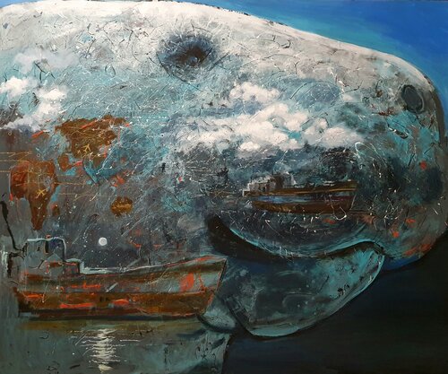 Manatees van Viktoria Adkozalova, Schilderij te koop op Singulart
