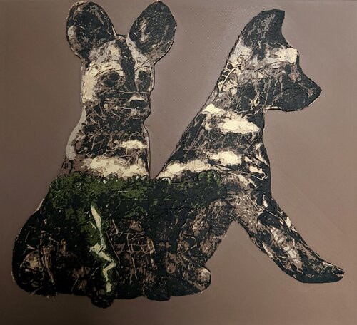 Painted dog di Viktoria Adkozalova, Scultura in vendita su Singulart