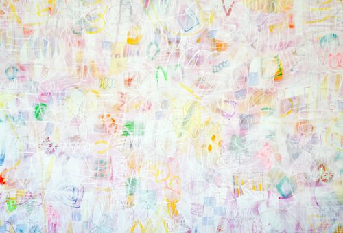 About to Bloom van Michelle Louis, Schilderij te koop op Singulart