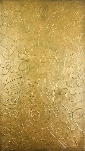 Golden Afternoon Abstract Landscape van Michelle Louis, Schilderij te koop op Singulart