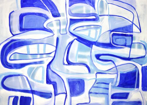 Blue Moves von Michelle Louis, Malerei kaufen auf Singulart