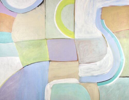 Yellow Sun, Blue Moon van Michelle Louis, Schilderij te koop op Singulart
