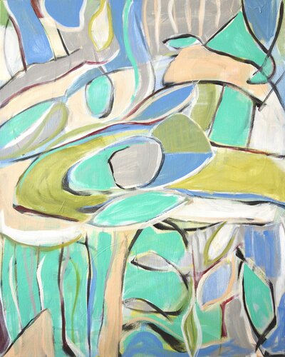 Water Walk 1 van Michelle Louis, Schilderij te koop op Singulart