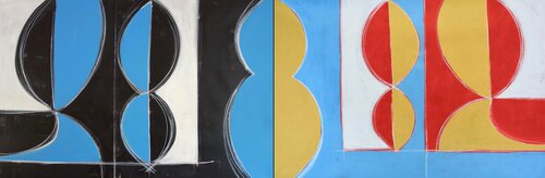 Night Into Day, Diptych Michelle Louis