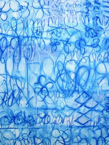 Blue Six di Michelle Louis, Pittura in vendita su Singulart