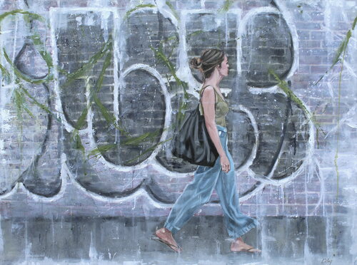 Art Walk di Debbie Pacheco, Pittura in vendita su Singulart