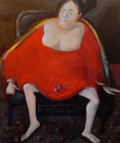 Pomegranate lover de Giorgi Rurua, Pintura a la venta en Singulart
