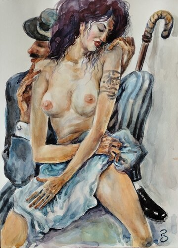 Old melody of love par Giorgi Rurua, Dessin en vente sur Singulart