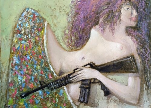 Amazon girl di Giorgi Rurua, Pittura in vendita su Singulart