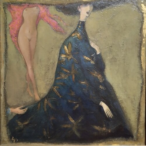 Woman in black van Giorgi Rurua, Schilderij te koop op Singulart