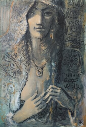 Wive of the fighter von Giorgi Rurua, Malerei kaufen auf Singulart