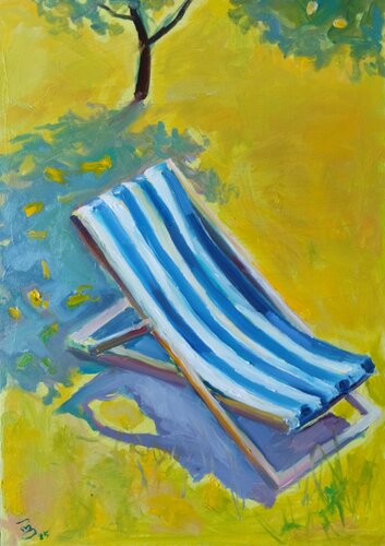 Sunny mood in my yard di Giorgi Rurua, Pittura in vendita su Singulart