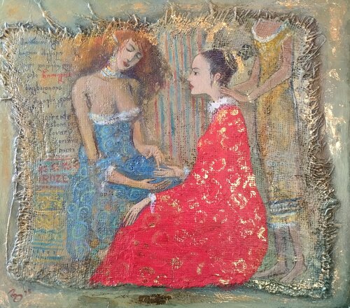 A red dress von Giorgi Rurua, Malerei kaufen auf Singulart