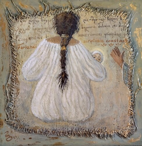 The mother with child von Giorgi Rurua, Malerei kaufen auf Singulart