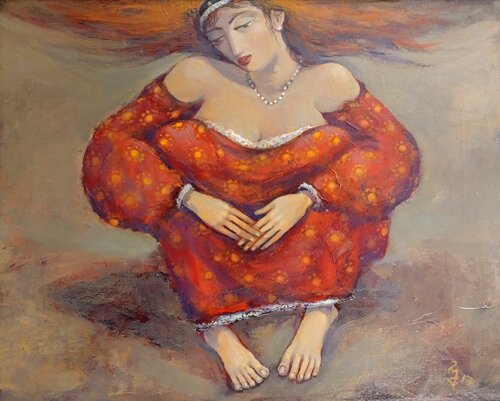 Girl in red von Giorgi Rurua, Malerei kaufen auf Singulart