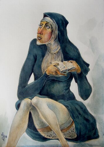 Nun van Giorgi Rurua, Tekening te koop op Singulart
