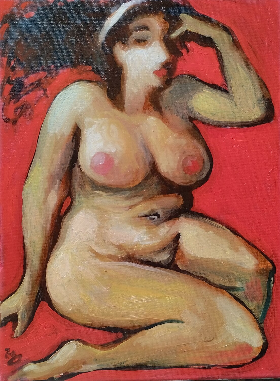 Nude on red Giorgi Rurua