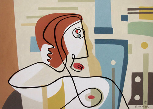 In love at candle light dinner de Bernard Simunovic, Pintura a la venta en Singulart