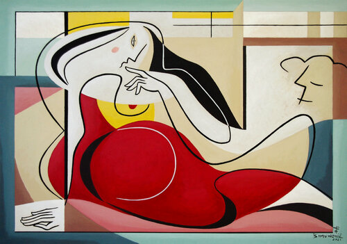 Looking forward to us van Bernard Simunovic, Schilderij te koop op Singulart
