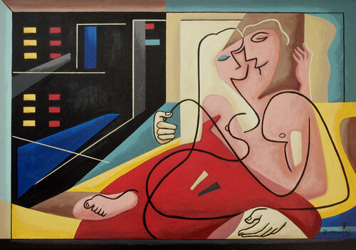 Sweet talk van Bernard Simunovic, Schilderij te koop op Singulart