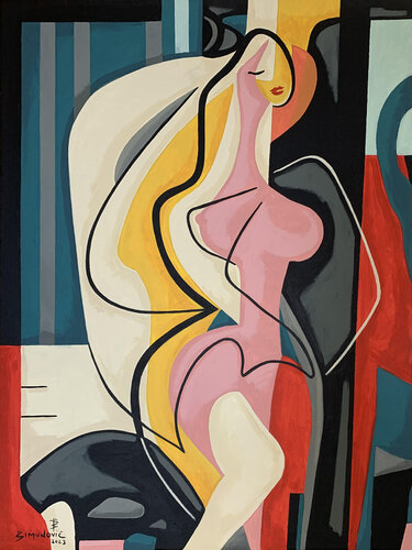 mirror reflection par Bernard Simunovic, Peinture en vente sur Singulart