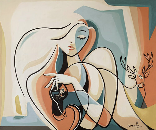 Harmony's embrace van Bernard Simunovic, Schilderij te koop op Singulart