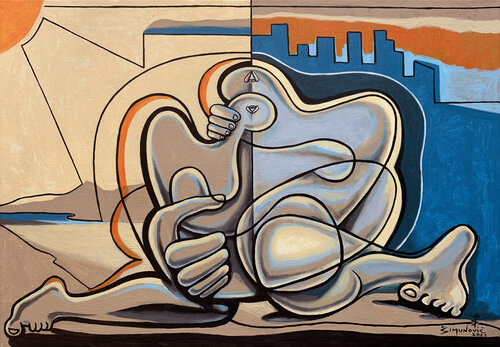 Sheltering love van Bernard Simunovic, Schilderij te koop op Singulart