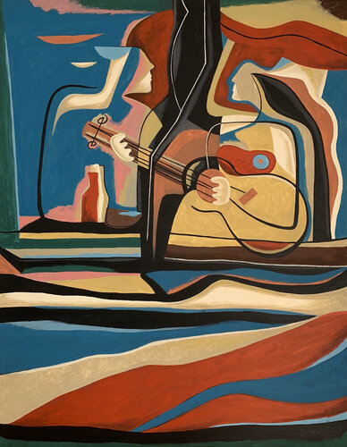 Strings of passion di Bernard Simunovic, Pittura in vendita su Singulart