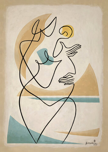 Tender embrace by Bernard Simunovic, Painting for Sale on Singulart