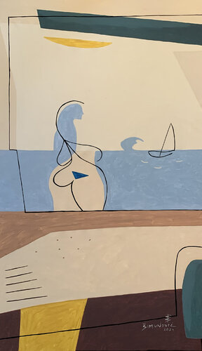 Waves of calm van Bernard Simunovic, Schilderij te koop op Singulart