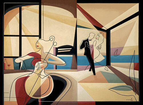 In perfect harmony par Bernard Simunovic, Peinture en vente sur Singulart